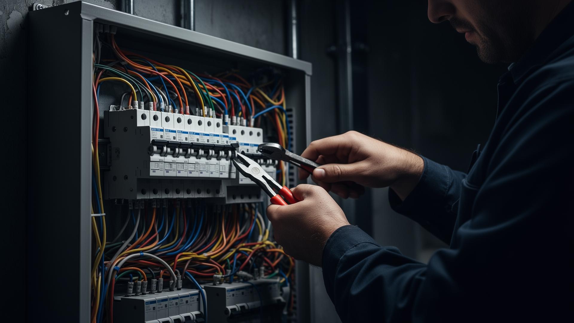 Електричар на работа